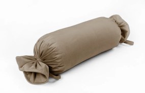 Biante Zamatový vankúš valec bonbon Velvet Prémium SVP-034 Kávovo hnedý 15x40 cm