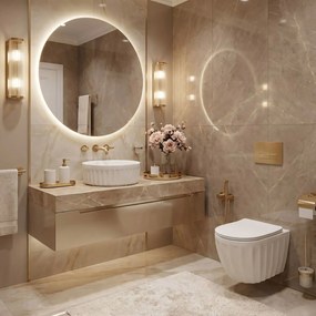 Rea Duo, umývadlo na dosku 380x380x145 mm, biela lesklá, REA-U3602