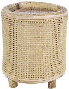 Okrúhly bambusový kvetináč na nožičkách Bamboo - Ø21*24 cm