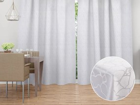 Biante Dekoračný záves Monako PM-123 Mramor biely - šírka 140 cm 140x200 cm