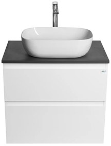 Aqualine Aqualine, ALTAIR skrinka s doskou 68 cm, biela/antracit bridlica, AI270-03