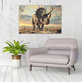 Obraz - Triceratops (90x60 cm)