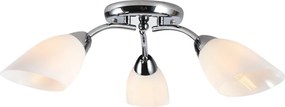 Stropné svietidlo Portos, 3x biele plastové tienidlo, ch