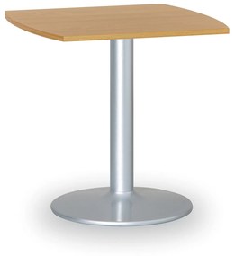 Konferenčný stolík ZEUS II, 660x660 mm, sivá podnož, doska buk