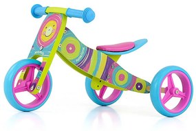 Detské multifunkčné odrážadlo bicykel 2v1 Milly Mally JAKE Rainbow