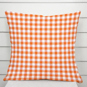 Biante Dekoračná obliečka na vankúš Rebeka RE-005 Oranžovo-biela kocka stredná 70 x 90 cm