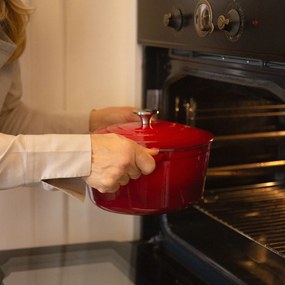 Liatinový hrniec smaltovaný červený ø 24 cm - Jupiter Lunasol - 601291