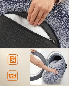 Plyšový pelech Fluffys L sivý