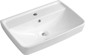 Aqualine Aqualine, DURU keramické umývadlo 60x40cm, biela lesklá, TU0351