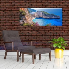 Obraz - Pláž Navagio, Grécko (120x50 cm)