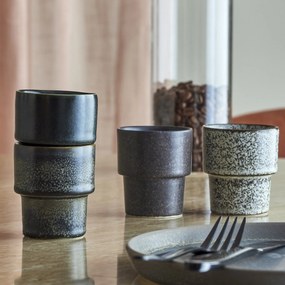 Bloomingville Hrnček Espresso Ewan Brown 75 ml – sada 4 ks