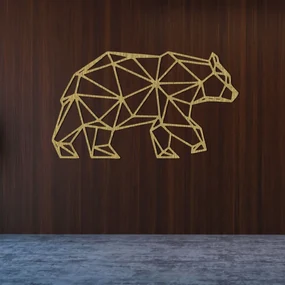 Moderná geometrická dekorácia na stenu medveď I SENTOP PR0240