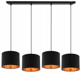 Závesné svietidlo Shade, 4x textilné tienidlo (mix 6 farieb), g