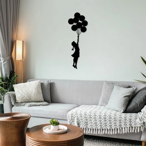 Nástěnná kovová dekorace Banksy 12 černá