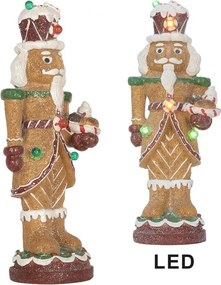 Perníkový LED Luskáčik Gingerbread Nutcracker - - 13*10*31 cm / 3*AAA