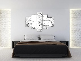 Obraz - Akvarelová džungľa (150x105 cm)