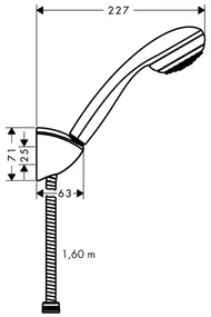 Hansgrohe Crometta 85, sprchový set Mono s hadicou 1600 mm, chrómová, HAN-27577000