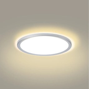 Brilagi - LED kúpeľňové stropné svietidlo ULTRA SLIM LED/18W/230V pr. 30 cm strieborné IP54