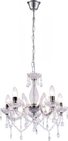 Toolight Toolight, stropné svietidlo 5xE14, EBT004-5CP, priehľadná-chróm, OSW-01258