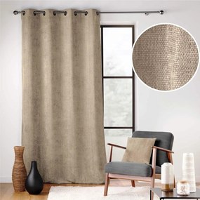 Svetlohnedý záves zo ženilky 140x260 cm Leo – douceur d'intérieur