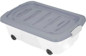 Úložný box pod posteľ s kolieskami 60 x 38 x 17,5 cm, sivá