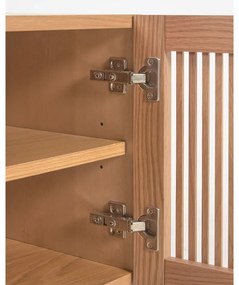 Skrinka na topánky v dekore duba s lavicou v prírodnej farbe Beyla – Kave Home