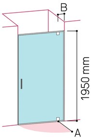 Glass 1989 Isy - Sprchový kút otváravé dvere do niky alebo v kombinácii s bočnou stenou, veľkosť 80 cm, profily chrómové, číre sklo,…