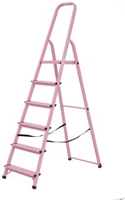 Elkop Oceľový rebrík ružový, 6 priečok