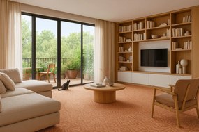 ITC, Koberec metráž Bella Marbella 35, na mieru, šíře 3m,4m,5m, hnedá, filc, chodba / predsieň