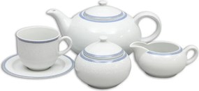 Thun čajová súprava Opal krajka s modrou linkou 17-dielná