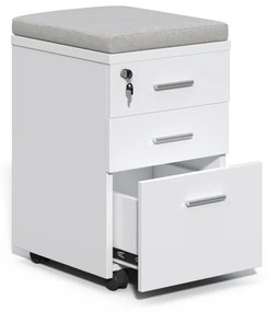 Pojazdný kancelársky kontajner Houseland Prime Soft 01 biely/sivý