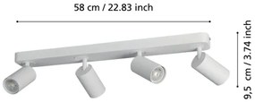 Eglo 900339 - LED RGBW Stmievateľné bodové svietidlo TELIMBELA-Z 4xGU10/4,9W/230V