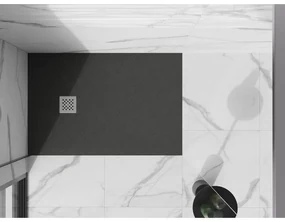 Mexen Stone+, obdĺžniková vanička z minerálneho kompozitu 120 x 80 cm, antracitová, 44718012