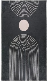 Antracitovosivý umývateľný koberec 120x160 cm – Vitaus