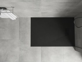 Mexen Hugo, obdĺžniková sprchová vanička SMC 100 x 80 cm, čierna, čierna krytka, 42708010-B