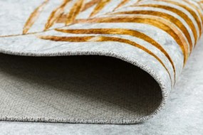 Dywany Łuszczów, Kusový koberec Miro 51518.806 Leaves grey/gold, 120x170, žltá, chodba / predsieň