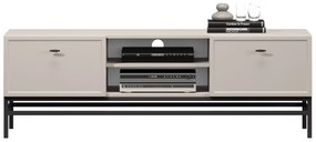 TV stolík Lorini 150 cm na stojane – kašmírová / čierne úchytky T