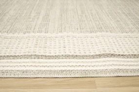 Koberec Cotton C117 rám, krémový / sivý