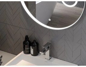 Mexen Ella, LED kúpeľňové zrkadlo s podsvietením a kozmetickým zrkadielkom 60x60 cm, 6000K, ochrana proti zahmlievaniu, 9811-060-060-611-00