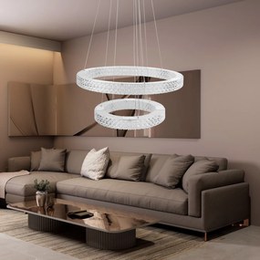 Toolight Toolight, LED stropné svietidlo 60cm, 64W, 4000K, 5000lm, MS007-CP, chrómová, OSW-09617