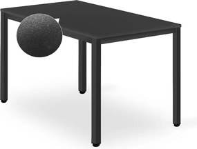 Stôl TESSA 120cm x 60cm - čierny / čierne nohy