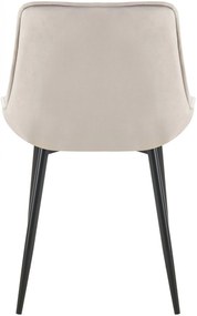 Jedálenská stolička Wallace - zamat - Sivá