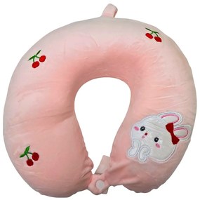 Cestovný vankúš na krk z pamäťovej peny KIDDY BUNNY 28x6 cm