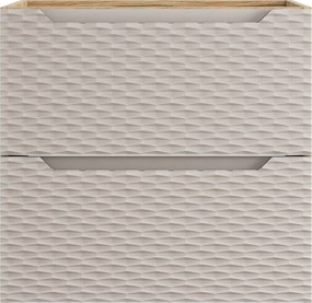 Comad Kúpeľňová skrinka pod umývadlo Ocean Beige 60 béžová/dub olejovaný