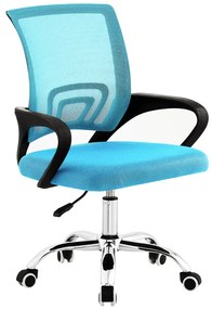 Kancelárska stolička, tyrkysová/čierna, DEX 4 NEW