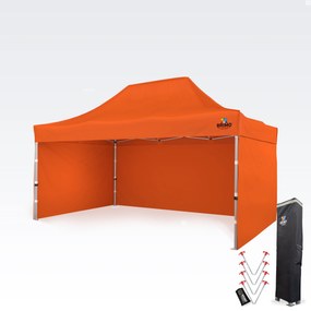 BRIMO Nožnicový stan 3x4,5 m - s 3 stenami - Oranžová 14