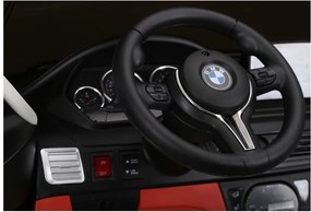 LEAN CARS Elektrické autíčko BMW X6M pre deti čierne lakované LED MP3