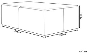 Ochranná plachta na záhradný nábytok 275 x 230 x 70 cm Chuza (sivá). Vlastná spoľahlivá doprava až k Vám domov. 1080274