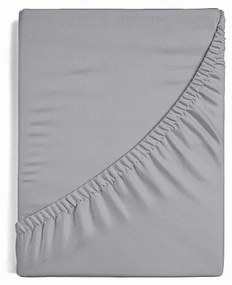 Napínacia plachta na posteľ - Svetlošedý jersey 100/200/25
