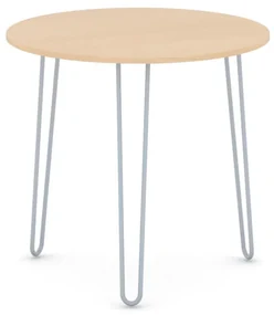 Okrúhly jedálenský stôl SPIDER, priemer 80 cm, sivo-strieborná podnož, buk